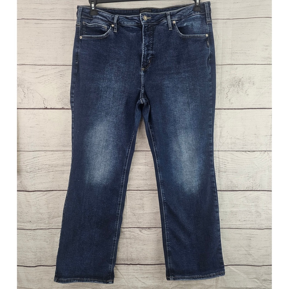 Silver Jeans size 2X Infinite Fit *Zipper Seam Issue* Dark Wash 1568
